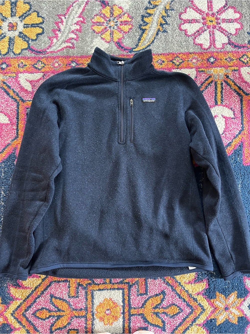Patagonia Navy Blue Quarter-Zip Fleece Pullover